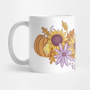 Fall Flowers and Pupmkins Mug